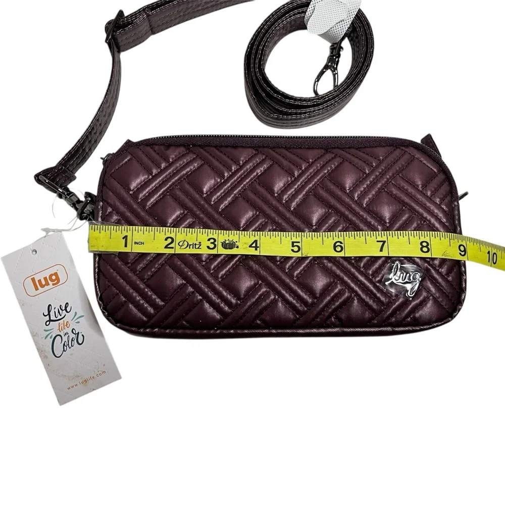 Lug Coupe XL Convertible Quilted Crossbody Belt Bag Wine Color NWT - Picture 10 of 11
